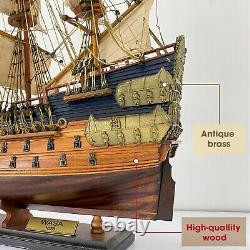 Modèle de bateau en bois Vasa 22,8L - Vaisseau de guerre Wasa vintage - Décoration d'intérieur unique - Cadeau