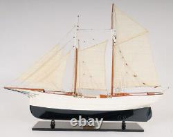 Modèle de bateau en bois WanderBird de 38 pouces, réplique du navire du musée