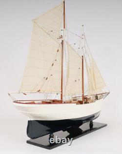 Modèle de bateau en bois WanderBird de 38 pouces, réplique du navire du musée