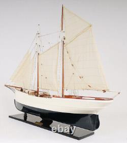 Modèle de bateau en bois WanderBird de 38 pouces, réplique du navire du musée