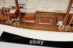 Modèle de bateau en bois WanderBird de 38 pouces, réplique du navire du musée