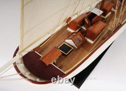 Modèle de bateau en bois WanderBird de 38 pouces, réplique du navire du musée