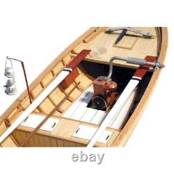 Modèle de bateau en bois authentique 1/16 de 18 pouces de long! Le bateau à rames Sandal du Bosphore