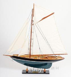 Modèle de bateau en bois de 27 pouces Peinture Pen Duick Replica