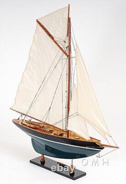 Modèle de bateau en bois de 27 pouces Peinture Pen Duick Replica