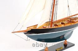 Modèle de bateau en bois de 27 pouces Peinture Pen Duick Replica