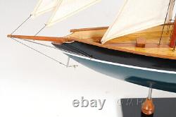 Modèle de bateau en bois de 27 pouces Peinture Pen Duick Replica