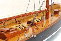 Modèle de bateau en bois de 27 pouces Peinture Pen Duick Replica