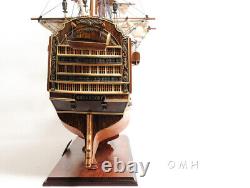 Modèle de bateau en bois de 38 pouces HMS VICTORY COPPER BOTTOM Replica nouveau