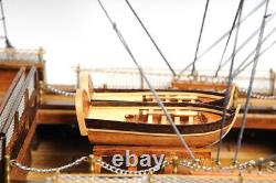 Modèle de bateau en bois de 38 pouces HMS VICTORY COPPER BOTTOM Replica nouveau