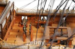 Modèle de bateau en bois de 38 pouces HMS VICTORY COPPER BOTTOM Replica nouveau