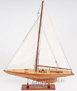 Modèle de bateau en bois de 39 pouces, réplique du yacht Columbia Yacht L, neuf
