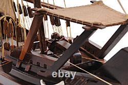 Modèle de bateau en bois de Dhow arabe de Zanzibar en swahili 30 voiles bateau entièrement assemblé