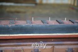 Modèle de bateau en bois de cargo vintage 6 pieds art populaire nautique Grands Lacs