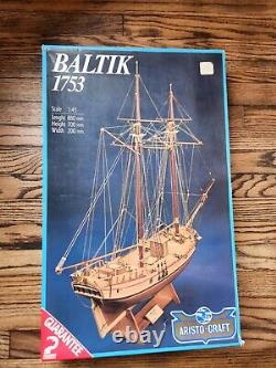 Modèle de bateau en bois de qualité muséale Vintage Aristo-craft 1753 Baltik! 145