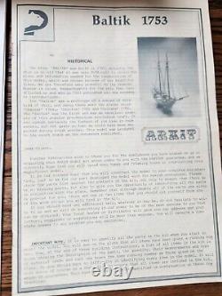 Modèle de bateau en bois de qualité muséale Vintage Aristo-craft 1753 Baltik! 145