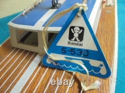 Modèle de bateau en bois/plastique Bandai vintage L14 fabriqué au Japon tel quel