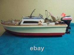 Modèle de bateau en bois/plastique Bandai vintage L14 fabriqué au Japon tel quel