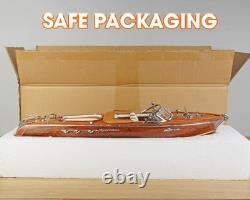 Modèle de bateau en bois premium Cadeau d'entreprise Décor nautique Prix prêt à être exposé