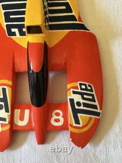 Modèle de bateau hydro vintage U 8 Savon à lessive Tide peint à la main par Brian Anderson