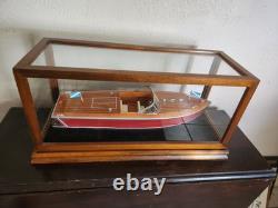 Modèle de bateau jouet rare en cèdre Muskoka, entièrement assemblé, complet avec boîte d’origine