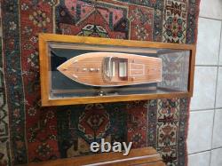 Modèle de bateau jouet rare en cèdre Muskoka, entièrement assemblé, complet avec boîte d’origine