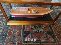 Modèle de bateau jouet rare en cèdre Muskoka, entièrement assemblé, complet avec boîte d’origine