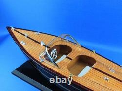 Modèle de bateau rapide en bois Chris Craft à triple cockpit 20