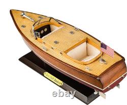 Modèle de bateau rapide en bois SAILINGSTORY Chris-Craft Runabout Yacht modèle de bateau