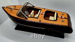 Modèle de bateau rapide en bois de style vintage Chris Craft - Décoration nautique