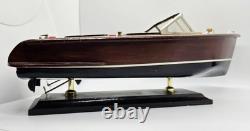 Modèle de bateau rapide en bois de style vintage Chris Craft - Décoration nautique
