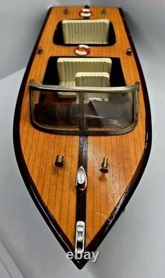 Modèle de bateau rapide en bois de style vintage Chris Craft - Décoration nautique