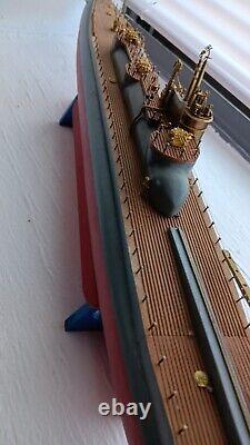 Modèle de bateau sous-marin à l'échelle 1:400 fait main avec détails plaqués or, non de la marque Proboat 30 Model