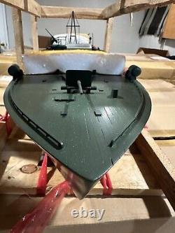 Modèle de bateau torpilleur Elco PT 109 de la marine américaine, en bois / métal, pré-construit à la main, 26