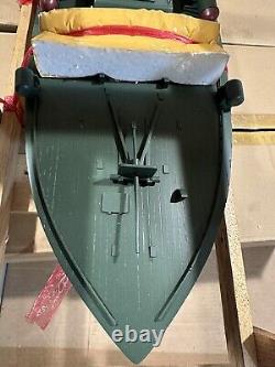 Modèle de bateau torpilleur Elco PT 109 de la marine américaine, en bois / métal, pré-construit à la main, 26