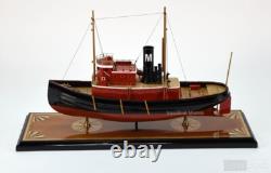 Modèle de bateau-tug Edmond J. Moran fait à la main, qualité musée, New York, 24 pouces
