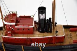 Modèle de bateau-tug Edmond J. Moran fait à la main, qualité musée, New York, 24 pouces