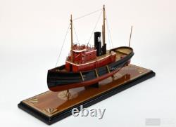 Modèle de bateau-tug Edmond J. Moran fait à la main, qualité musée, New York, 24 pouces