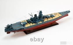 Modèle de cuirassé japonais Musashi 40 ? Modèle de navire, neuf, bois / métal 1250