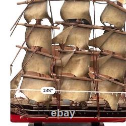 Modèle de grand navire en bois Cutty Sark vintage de la marine à voile, baleinier, pirate, côtier de mer.