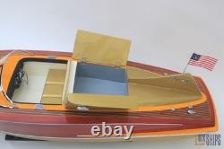 Modèle de hors-bord en bois Chris-Craft Cobra 1955, modèle 37, entièrement assemblé Modèle de hors-bord en bois Chris-Craft Cobra 1955, modèle 37, entièrement assemblé