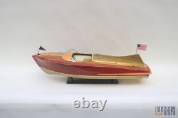 Modèle de hors-bord en bois Chris-Craft Cobra 1955, modèle 37, entièrement assemblé