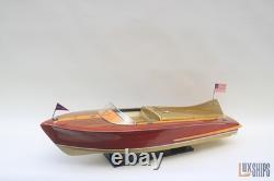 Modèle de hors-bord en bois Chris-Craft Cobra 1955, modèle 37, entièrement assemblé