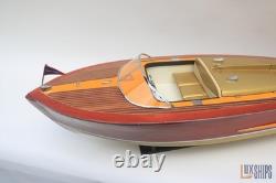 Modèle de hors-bord en bois Chris-Craft Cobra 1955, modèle 37, entièrement assemblé