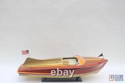 Modèle de hors-bord en bois Chris-Craft Cobra 1955, modèle 37, entièrement assemblé
