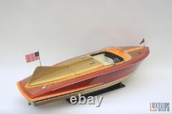 Modèle de hors-bord en bois Chris-Craft Cobra 1955, modèle 37, entièrement assemblé