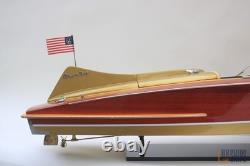 Modèle de hors-bord en bois Chris-Craft Cobra 1955, modèle 37, entièrement assemblé