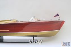 Modèle de hors-bord en bois Chris-Craft Cobra 1955, modèle 37, entièrement assemblé
