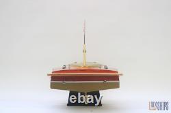 Modèle de hors-bord en bois Chris-Craft Cobra 1955, modèle 37, entièrement assemblé