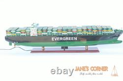 Modèle de navire 39,4 EVERGREEN avec lumière 103 cm Modèle de cargo Meilleure qualité